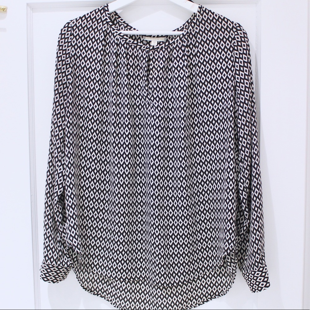 *PLEIONE* Diamond Print Blouse